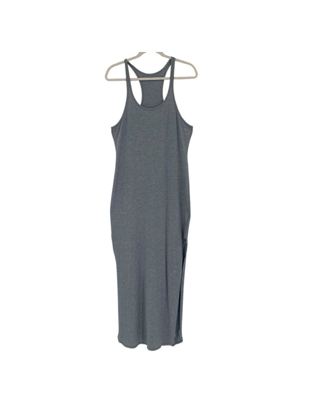 Lululemon Size S Gray Racerback Refresh Maxi Dress Sleeveless Side Slit NO TAG